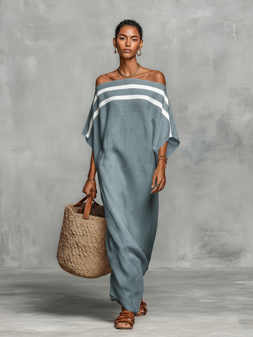 Minimalistisches Leinen-Maxikleid