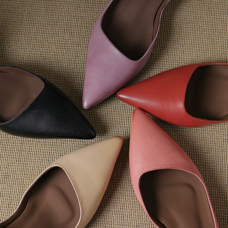 Orlisse Leder-Pumps mit Kitten-Absatz
