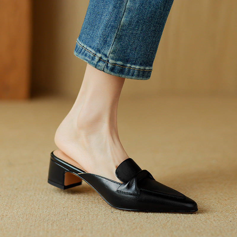 Marloe Tapered Leather Mules