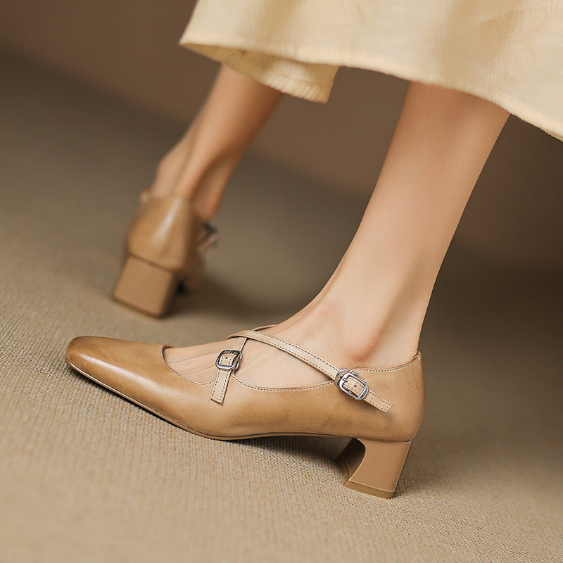 Marvane Leder Slingpumps