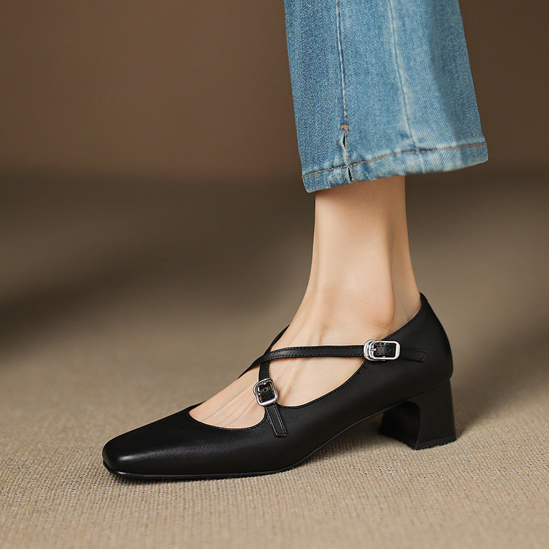 Marvane Leder Slingpumps