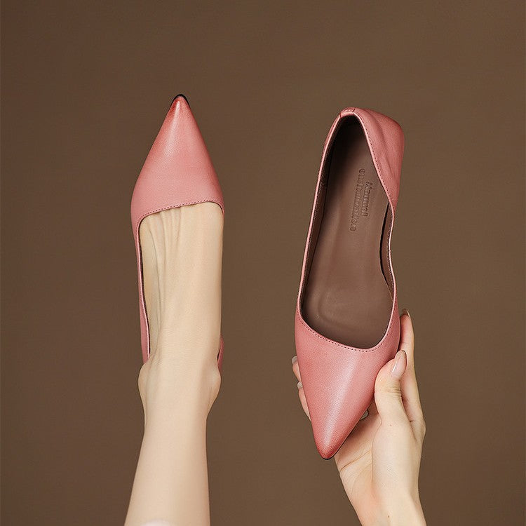 Orlisse Leder-Pumps mit Kitten-Absatz