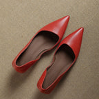 Orlisse Leder-Pumps mit Kitten-Absatz