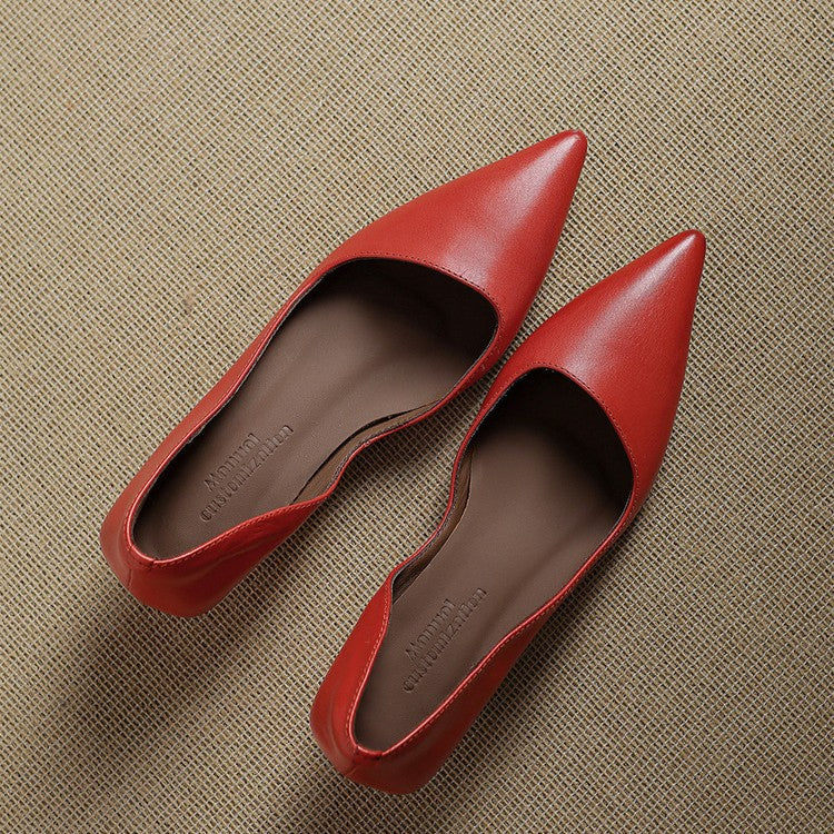 Orlisse Leder-Pumps mit Kitten-Absatz