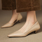 Orlisse Leder-Pumps mit Kitten-Absatz