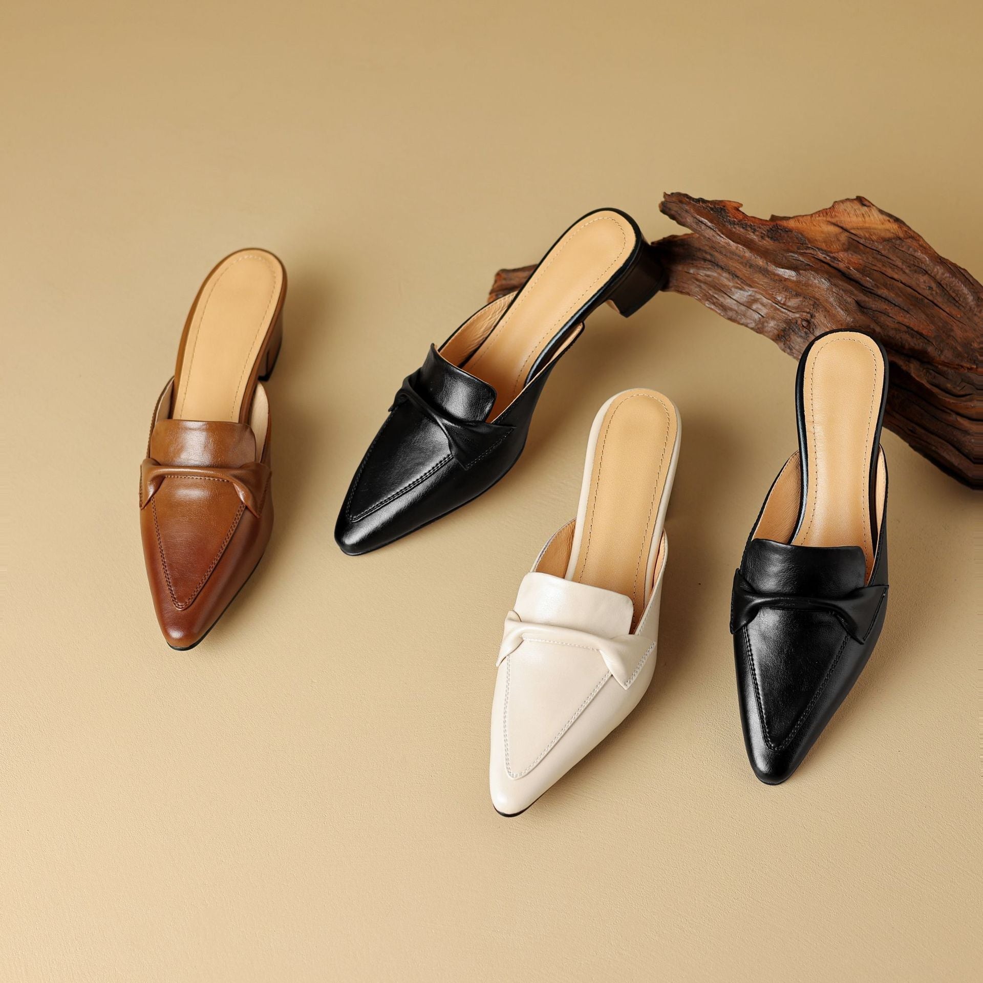 Marloe Tapered Leather Mules
