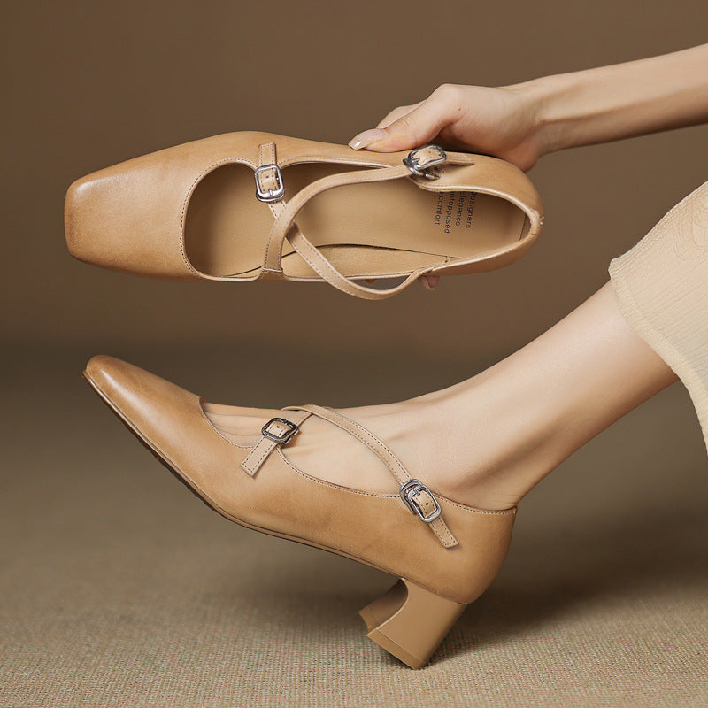 Marvane Leder Slingpumps