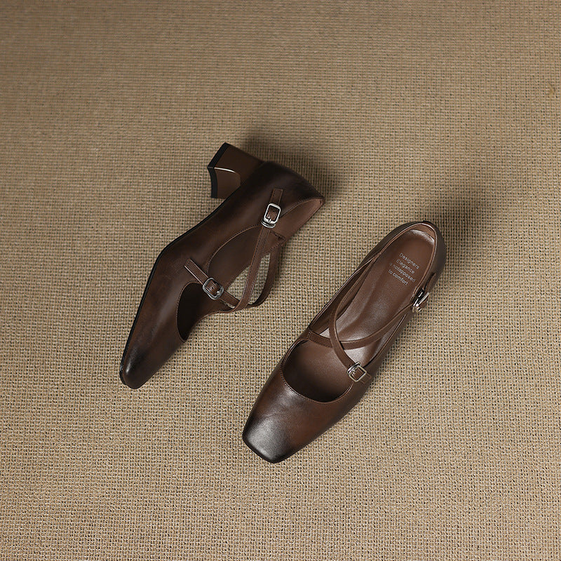 Marvane Leder Slingpumps