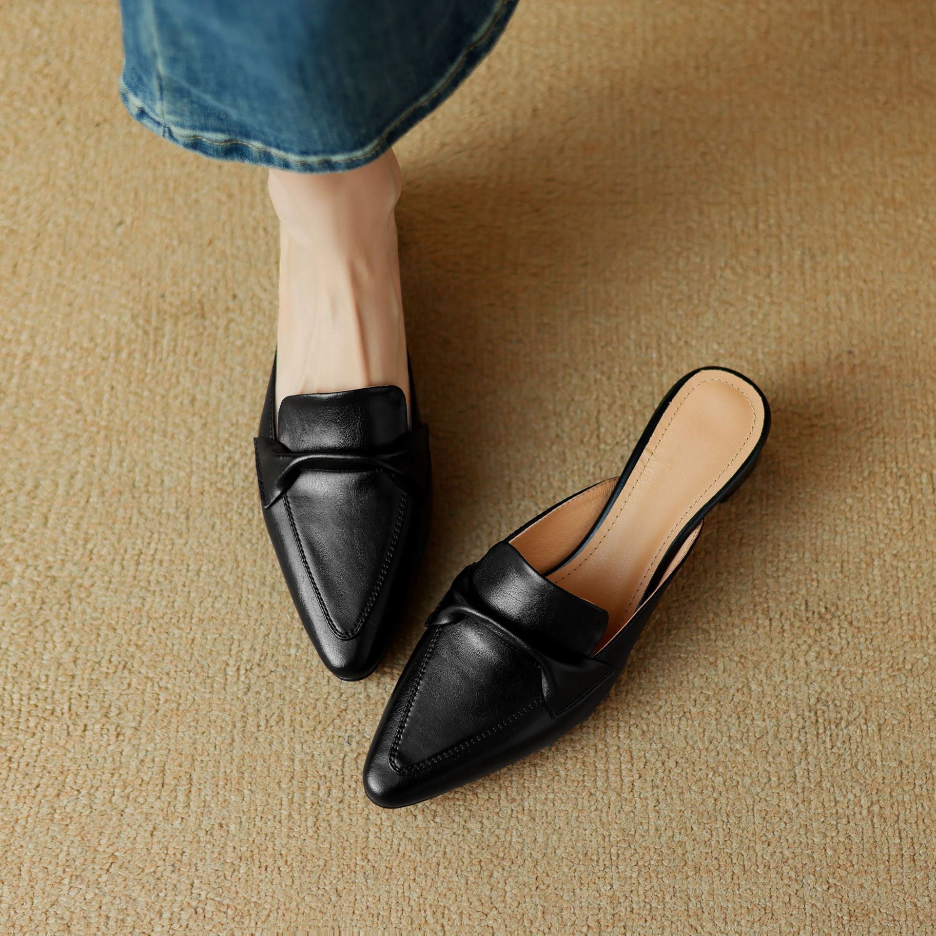 Marloe Tapered Leather Mules