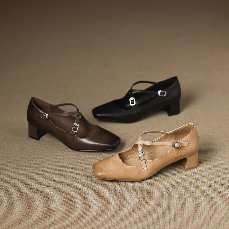 Marvane Leder Slingpumps