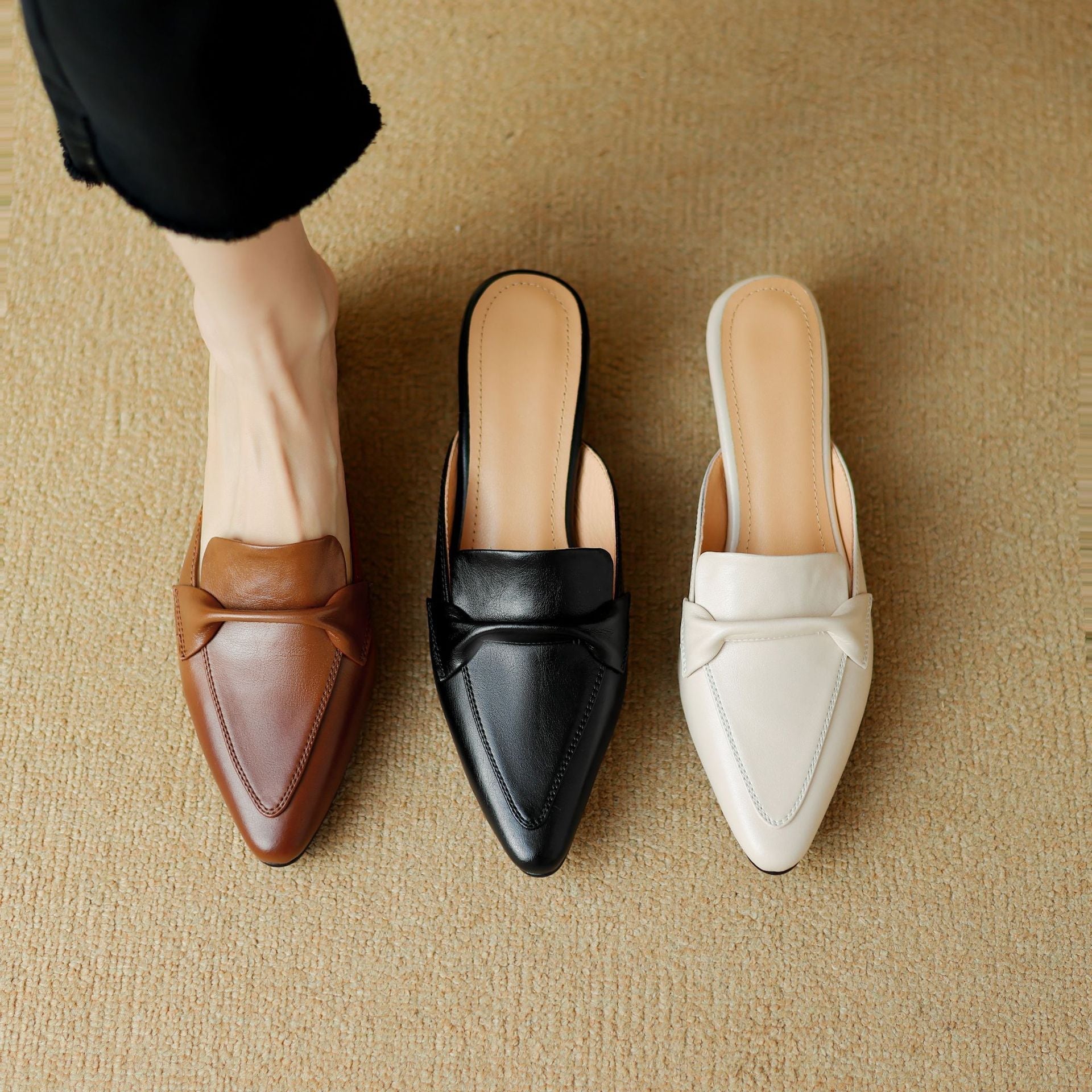 Marloe Tapered Leather Mules