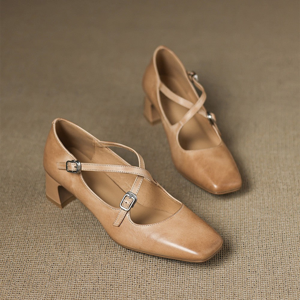 Marvane Leder Slingpumps