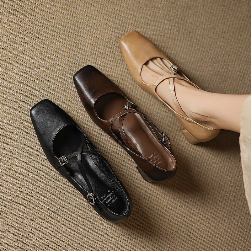 Marvane Leder Slingpumps