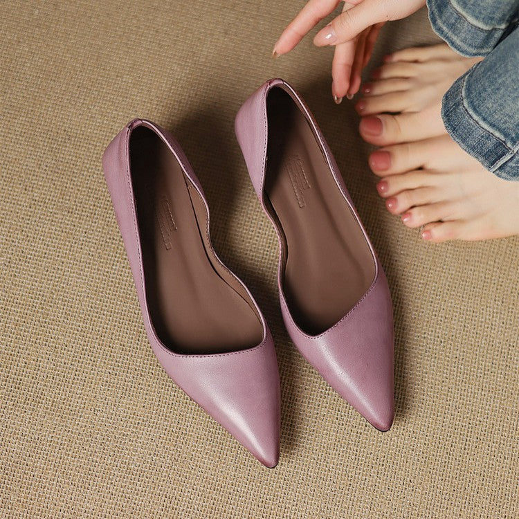 Orlisse Leder-Pumps mit Kitten-Absatz