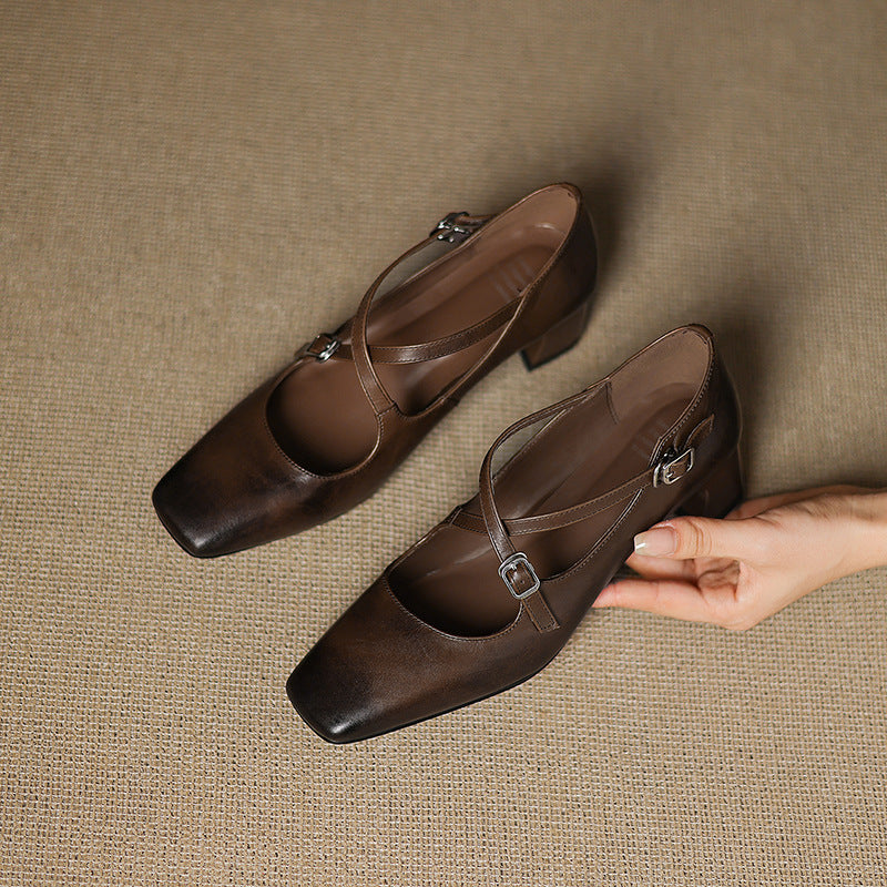 Marvane Leder Slingpumps