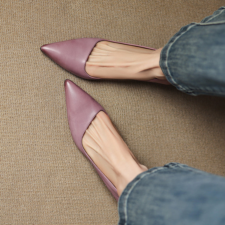 Orlisse Leder-Pumps mit Kitten-Absatz
