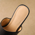 Virelle Curve Leder-Mules mit Absatz