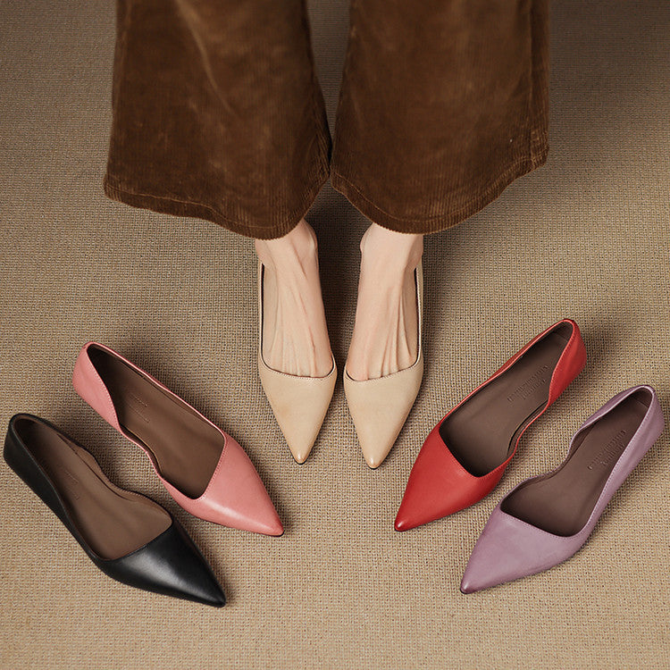Orlisse Leder-Pumps mit Kitten-Absatz