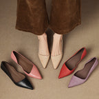 Orlisse Leder-Pumps mit Kitten-Absatz