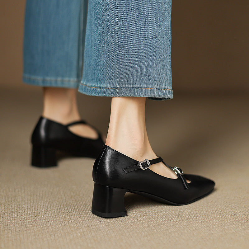 Marvane Leder Slingpumps