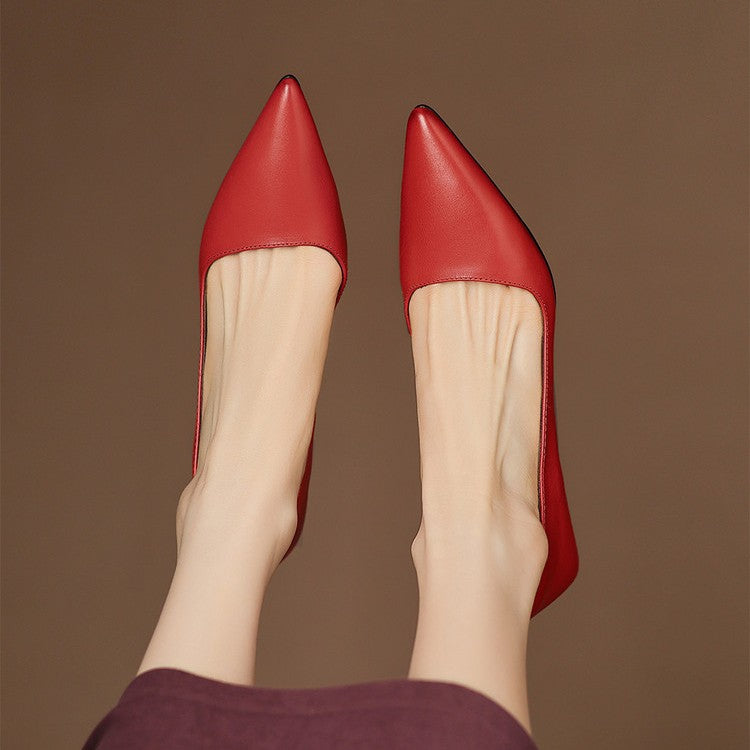 Orlisse Leder-Pumps mit Kitten-Absatz