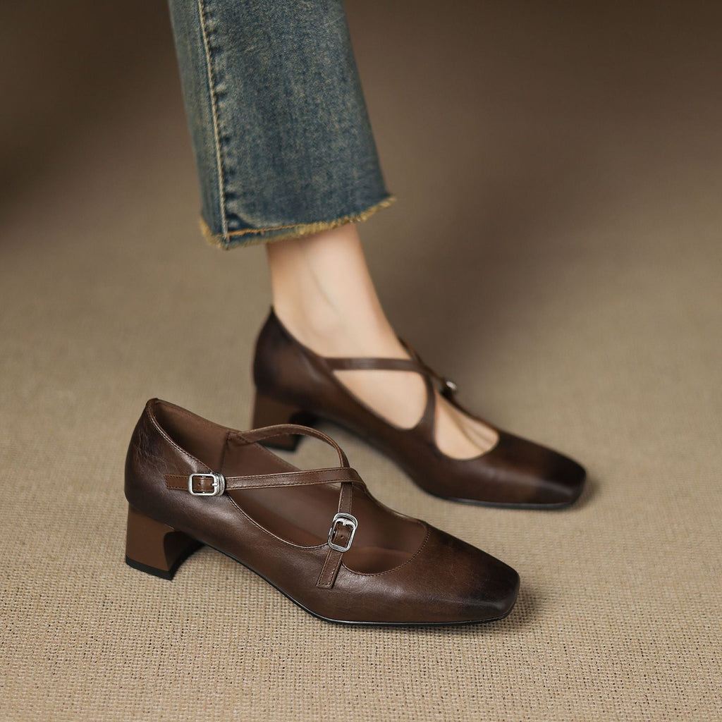 Marvane Leder Slingpumps