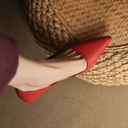 Orlisse Leder-Pumps mit Kitten-Absatz