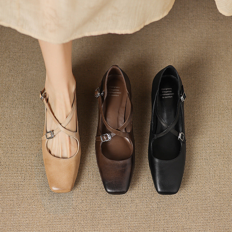 Marvane Leder Slingpumps