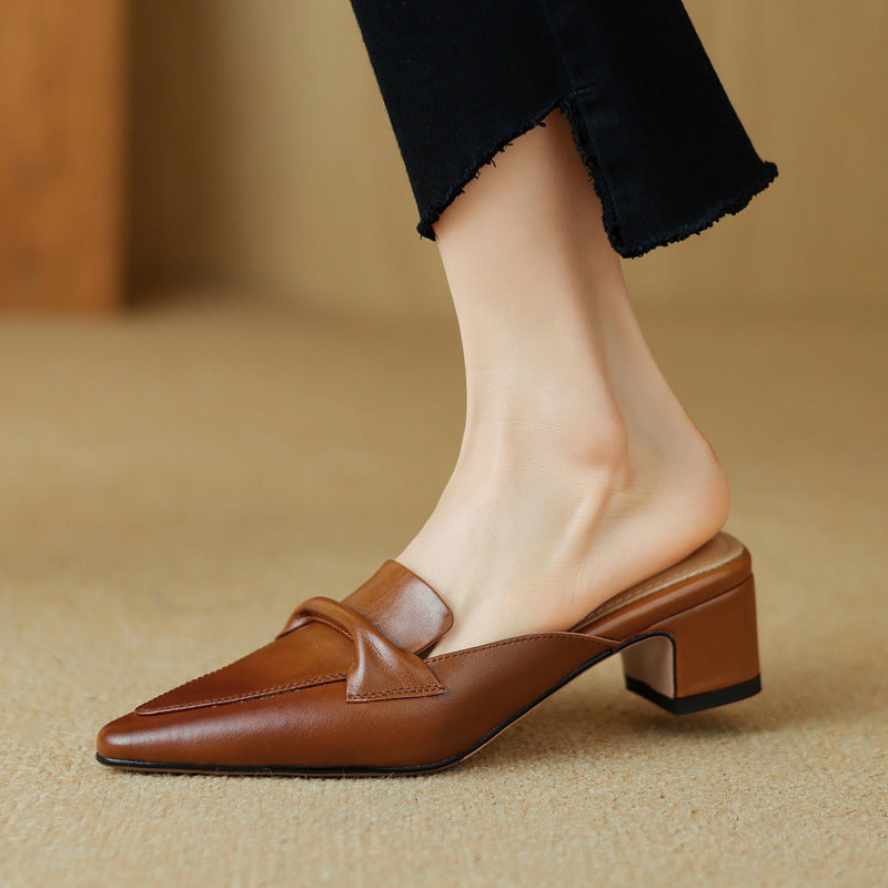 Marloe Tapered Leather Mules