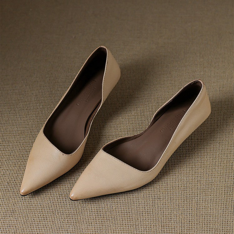Orlisse Leder-Pumps mit Kitten-Absatz