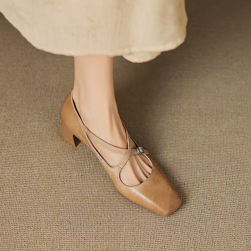 Marvane Leder Slingpumps