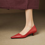 Orlisse Leder-Pumps mit Kitten-Absatz