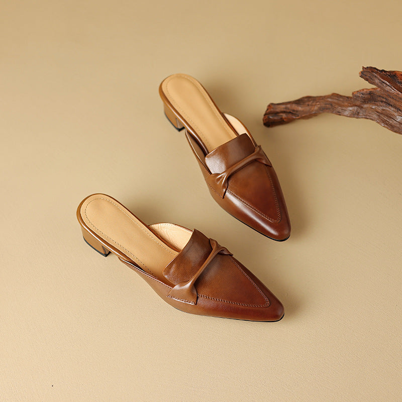 Marloe Tapered Leather Mules