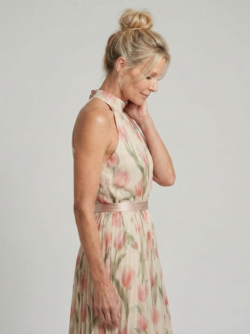 Aurelle | Midi Floral Halter Dress