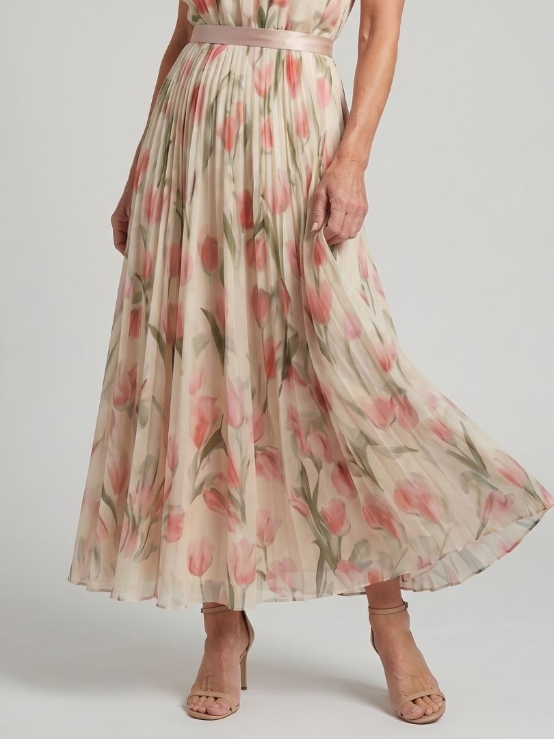 Aurelle | Midi Floral Halter Dress