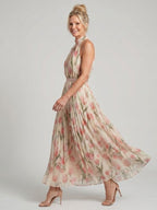 Aurelle | Midi Floral Halter Dress