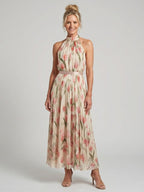 Aurelle | Midi Floral Halter Dress