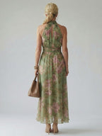 Mirelle | Ruffled Halter Midi Dress