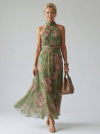 Mirelle | Ruffled Halter Midi Dress