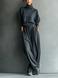 Strickensemble weite Hose