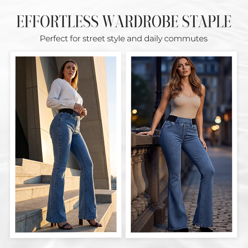 Damen High-Waist Stretch-Jeans