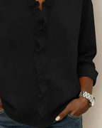 Indie | Ruffle V-neck Long Sleeve Blouse