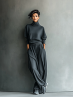 Strickensemble weite Hose