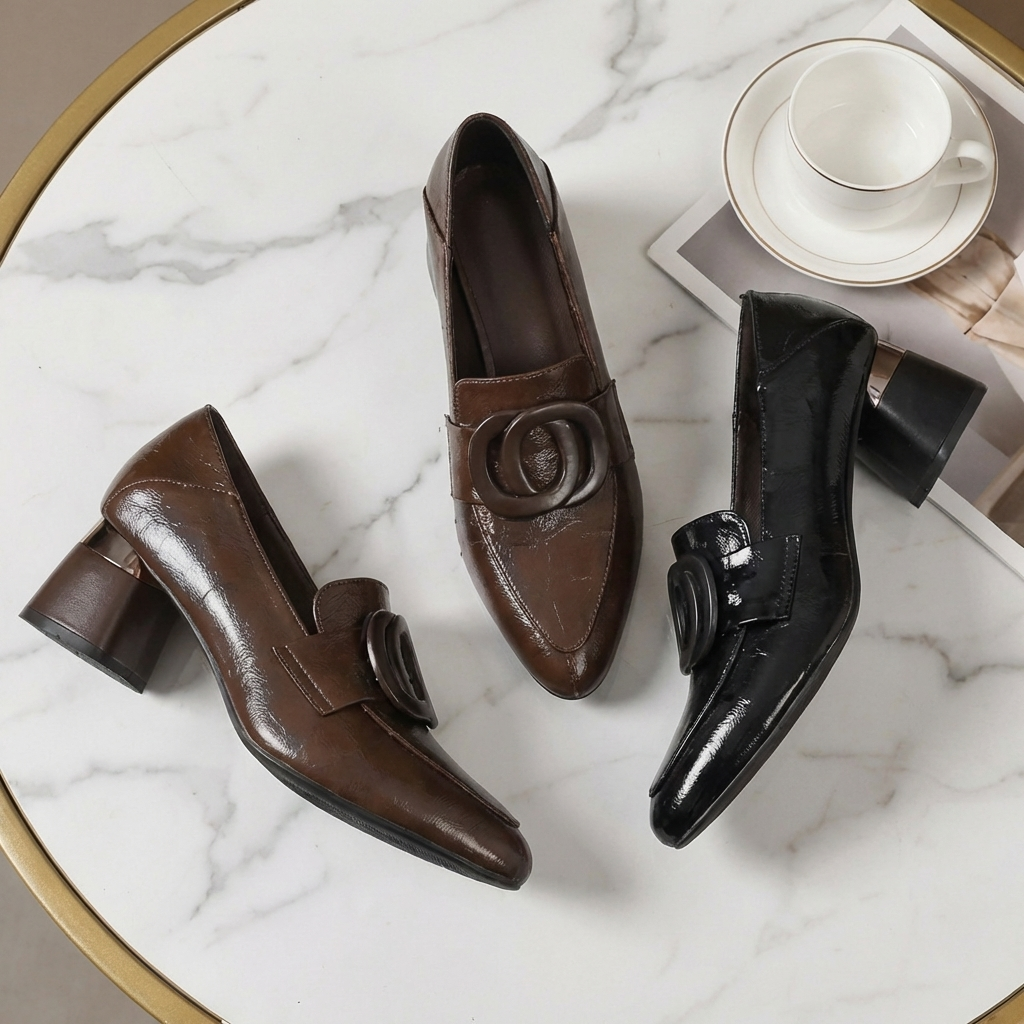 Valora Leder Loafer Fersen