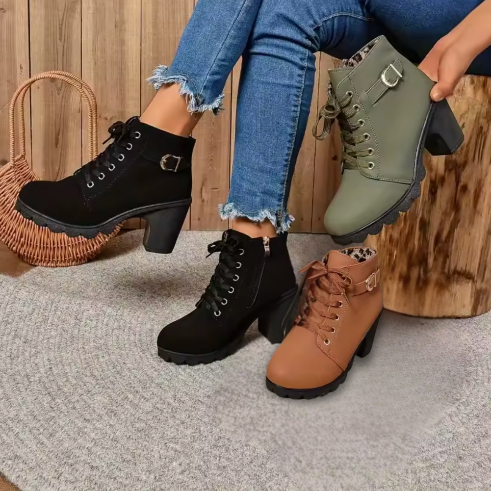 Lorena™| Stiefeletten in Lederoptik | Premium Edition
